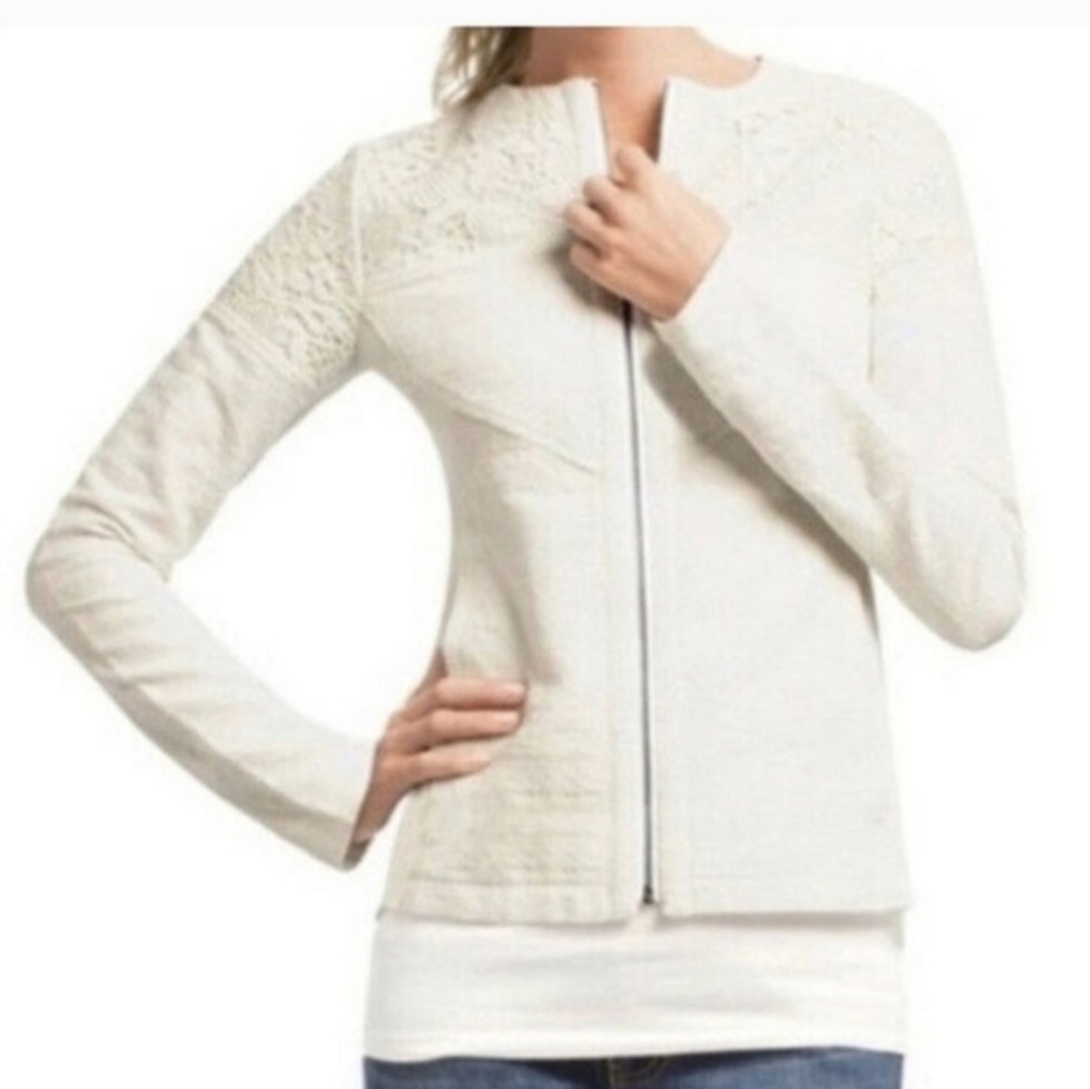 Cabi White Lace Jacket